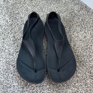 CROCS Black Sandals Flexible Water-Ready Design